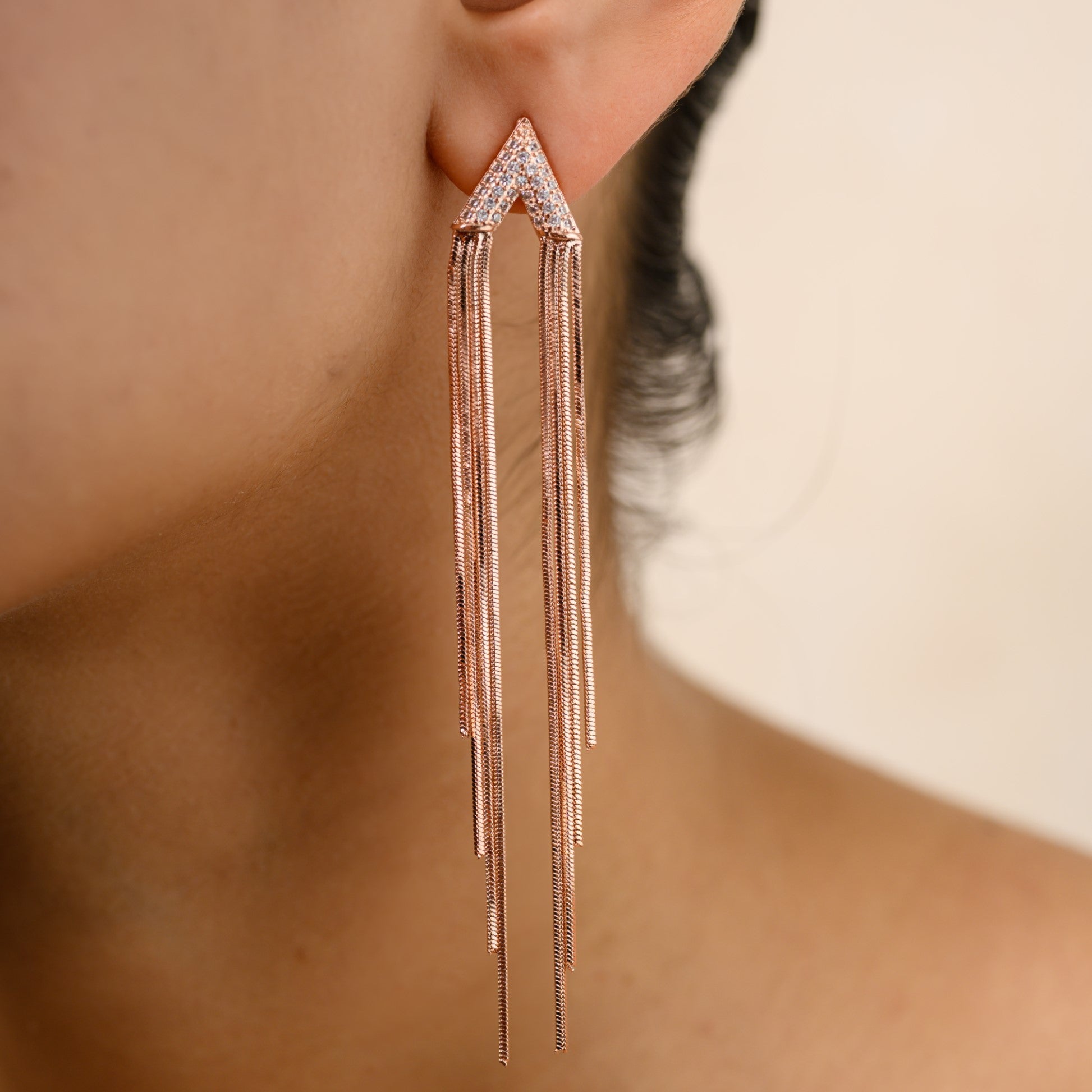 PYRAMID TASSEL EARRING