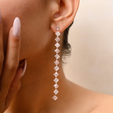 CRYSTAL STRAND EARRINGS