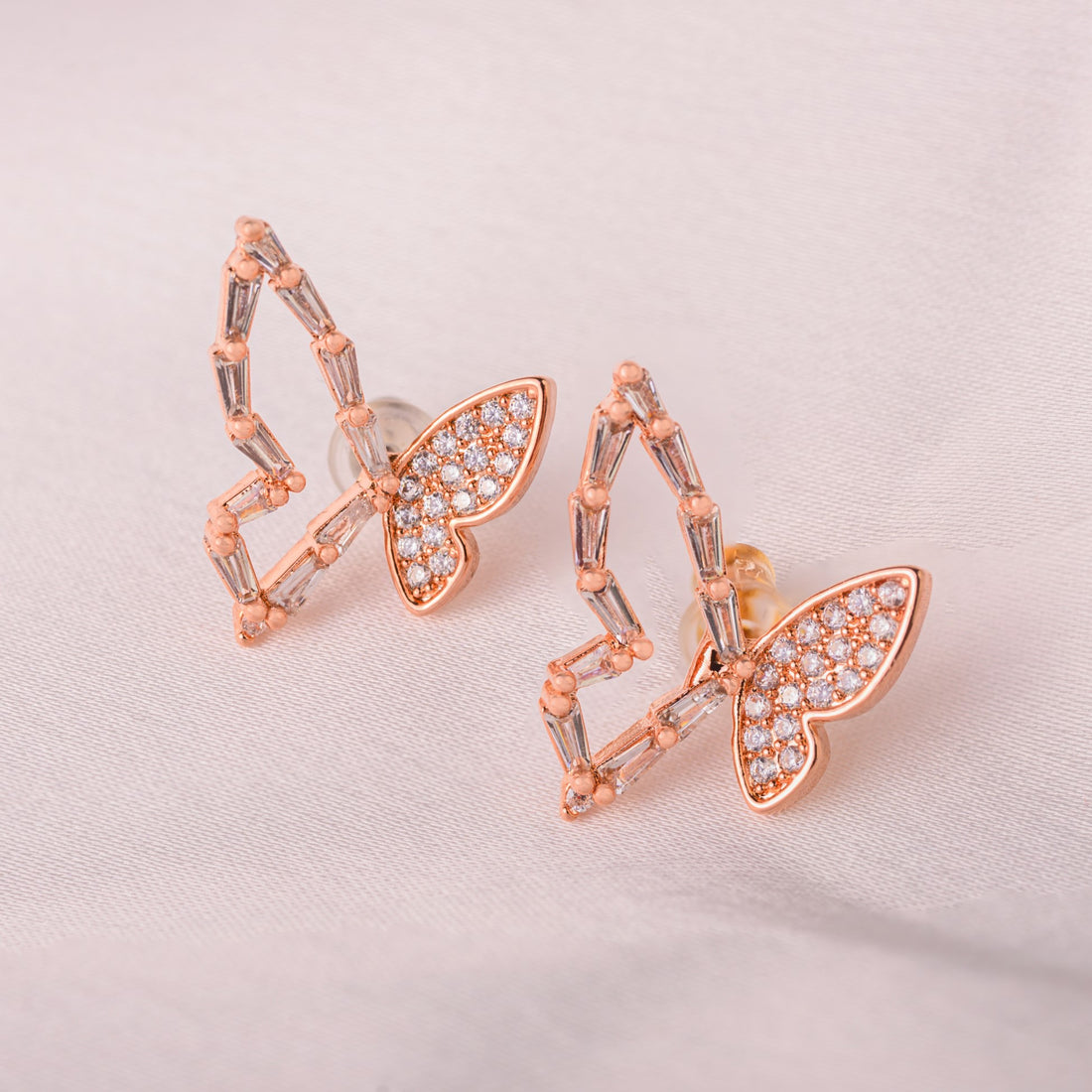 CRYSTAL BUTTERFLY STUDS