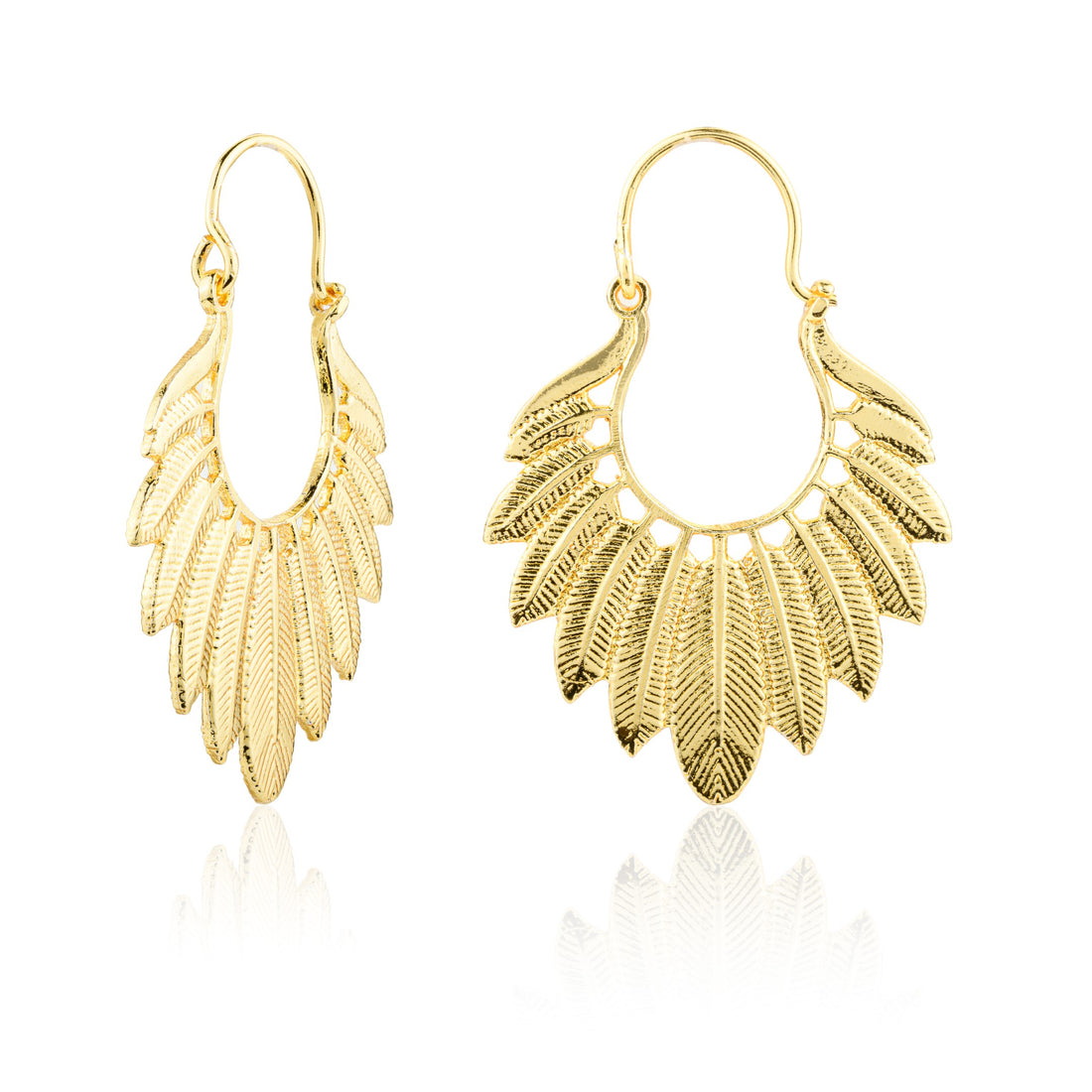 MULTI FEATHER EARRING