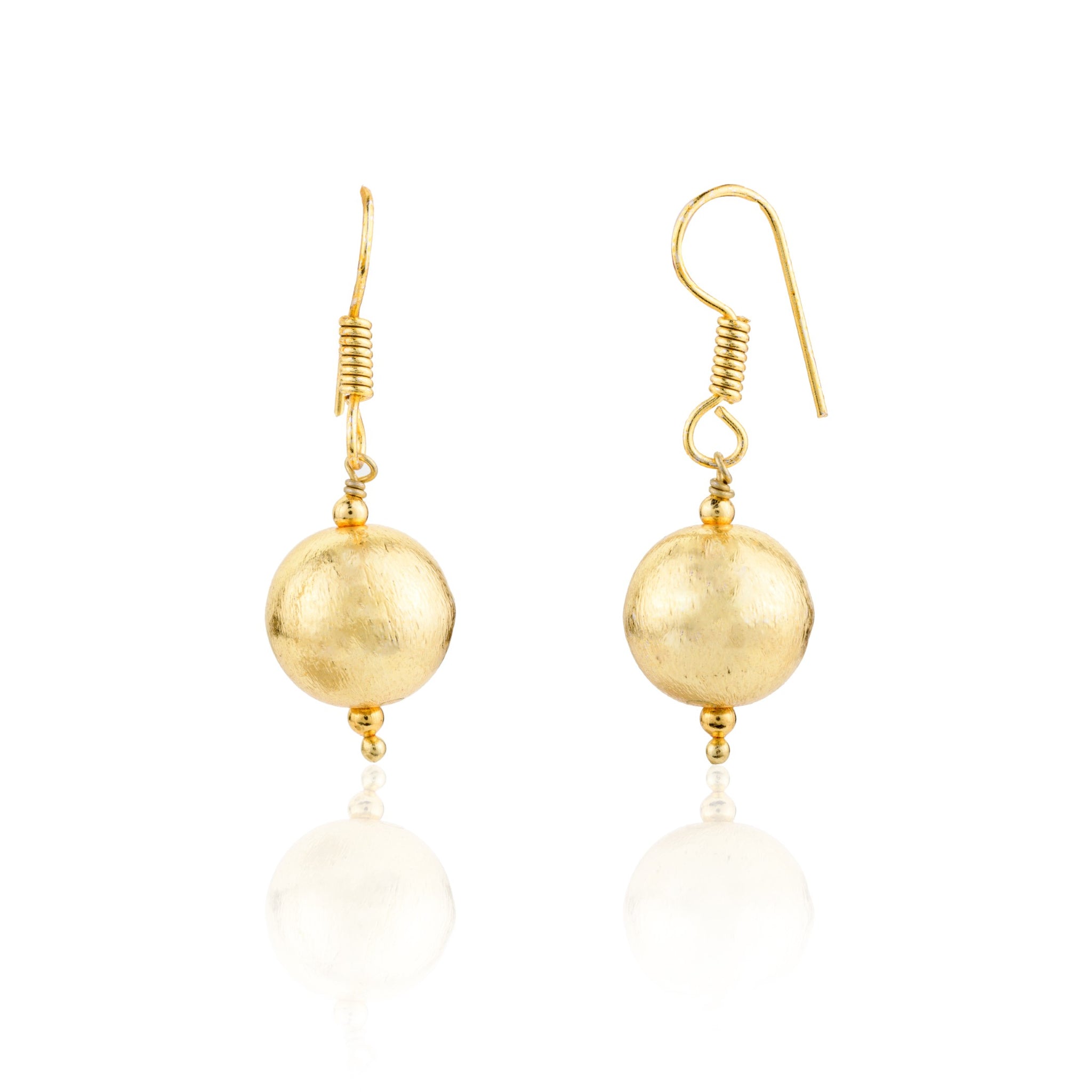 GOLDEN BALL DROP EARRING